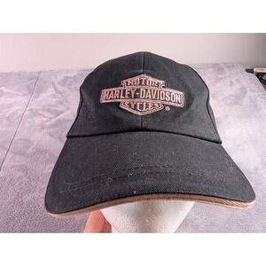 Harley-Davidson Womens Black Pink Embroidered Logo Adjustable Baseball Cap Hat